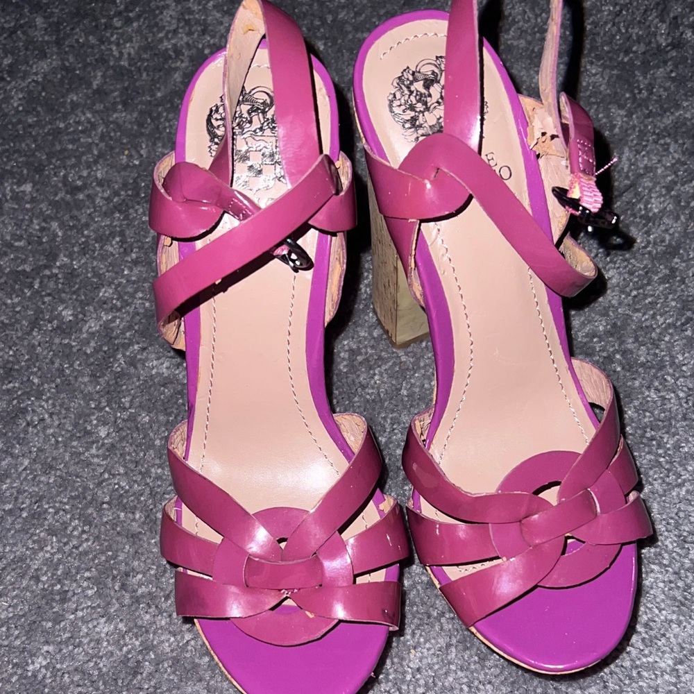 Vince Camuto Fuchsia Strappy Heels